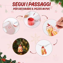 Carica l'immagine nel visualizzatore di Gallery, Decorazioni Natalizie da Dipingere con i Numeri - Kit Sogni di Pan di Zenzero