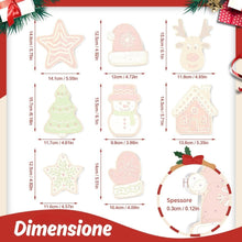 Carica l'immagine nel visualizzatore di Gallery, Decorazioni Natalizie da Dipingere con i Numeri - Kit Villaggio di Natale