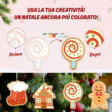 Carica l'immagine nel visualizzatore di Gallery, Decorazioni Natalizie da Dipingere con i Numeri - Kit Piccole Icone Natalizie 1