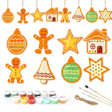 Carica l'immagine nel visualizzatore di Gallery, Decorazioni Natalizie da Dipingere con i Numeri - Kit Piccole Icone Natalizie 3
