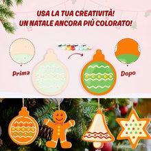 Carica l'immagine nel visualizzatore di Gallery, Decorazioni Natalizie da Dipingere con i Numeri - Kit Piccole Icone Natalizie 3