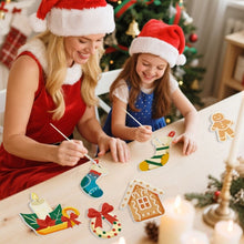 Carica l'immagine nel visualizzatore di Gallery, Decorazioni Natalizie da Dipingere con i Numeri - Kit Camino Accogliente