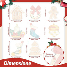 Carica l'immagine nel visualizzatore di Gallery, Decorazioni Natalizie da Dipingere con i Numeri - Kit Camino Accogliente