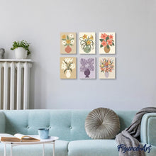 Carica l&#39;immagine nel visualizzatore di Gallery, Mini Set Dipingere con i numeri 15x20cm (6 pezzi) - Vasi Fioriti