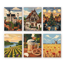 Carica l&#39;immagine nel visualizzatore di Gallery, Mini Set Dipingere con i numeri 15x20cm (6 pezzi) - Hello Germany Figured&#39;Art