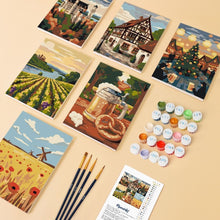 Carica l'immagine nel visualizzatore di Gallery, Mini Set Dipingere con i numeri 15x20cm (6 pezzi) - Hello Germany
