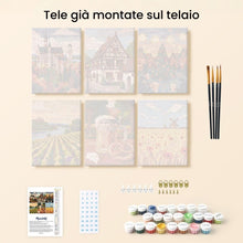 Carica l&#39;immagine nel visualizzatore di Gallery, Mini Set Dipingere con i numeri 15x20cm (6 pezzi) - Hello Germany