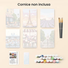 Carica l'immagine nel visualizzatore di Gallery, Mini Set Dipingere con i numeri 15x20cm (6 pezzi) - Francia Romantica