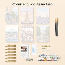 Carica l&#39;immagine nel visualizzatore di Gallery, Mini Set Dipingere con i numeri 15x20cm (6 pezzi) - Francia Romantica