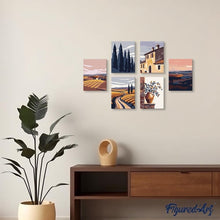 Carica l&#39;immagine nel visualizzatore di Gallery, Mini Set Dipingere con i numeri 15x20cm (6 pezzi) - Classic Tuscany