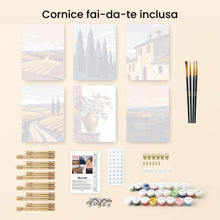 Carica l&#39;immagine nel visualizzatore di Gallery, Mini Set Dipingere con i numeri 15x20cm (6 pezzi) - Classic Tuscany