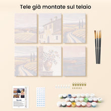 Carica l&#39;immagine nel visualizzatore di Gallery, Mini Set Dipingere con i numeri 15x20cm (6 pezzi) - Classic Tuscany
