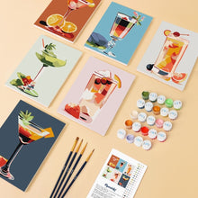 Carica l&#39;immagine nel visualizzatore di Gallery, Mini Set Dipingere con i numeri 15x20cm (6 pezzi) - Arte dei Cocktail