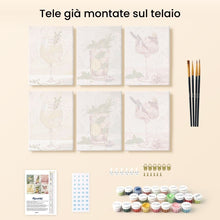 Carica l&#39;immagine nel visualizzatore di Gallery, Mini Set Dipingere con i numeri 15x20cm (6 pezzi) - Elisir Botanico