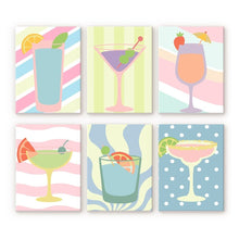 Carica l&#39;immagine nel visualizzatore di Gallery, Mini Set Dipingere con i numeri 15x20cm (6 pezzi) - Cocktail Pop Art Figured&#39;Art