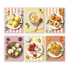 Carica l'immagine nel visualizzatore di Gallery, Mini Set Dipingere con i numeri 15x20cm (6 pezzi) - Dolci d'Estate Figured'Art