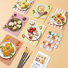 Carica l'immagine nel visualizzatore di Gallery, Mini Set Dipingere con i numeri 15x20cm (6 pezzi) - Dolci d'Estate