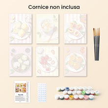 Carica l'immagine nel visualizzatore di Gallery, Mini Set Dipingere con i numeri 15x20cm (6 pezzi) - Dolci d'Estate