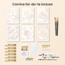 Carica l'immagine nel visualizzatore di Gallery, Mini Set Dipingere con i numeri 15x20cm (6 pezzi) - Dolci d'Estate