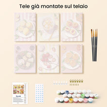 Carica l'immagine nel visualizzatore di Gallery, Mini Set Dipingere con i numeri 15x20cm (6 pezzi) - Dolci d'Estate