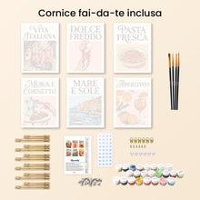Carica l'immagine nel visualizzatore di Gallery, Mini Set Dipingere con i numeri 15x20cm (6 pezzi) - Dolce Vita