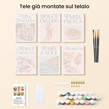 Carica l'immagine nel visualizzatore di Gallery, Mini Set Dipingere con i numeri 15x20cm (6 pezzi) - Dolce Vita