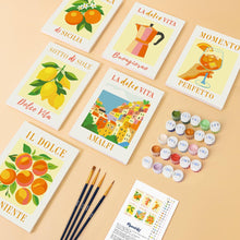 Carica l'immagine nel visualizzatore di Gallery, Mini Set Dipingere con i numeri 15x20cm (6 pezzi) - La Dolce Vita
