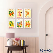 Carica l'immagine nel visualizzatore di Gallery, Mini Set Dipingere con i numeri 15x20cm (6 pezzi) - La Dolce Vita