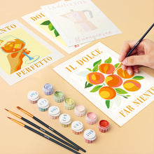 Carica l'immagine nel visualizzatore di Gallery, Mini Set Dipingere con i numeri 15x20cm (6 pezzi) - La Dolce Vita