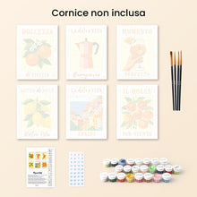 Carica l'immagine nel visualizzatore di Gallery, Mini Set Dipingere con i numeri 15x20cm (6 pezzi) - La Dolce Vita