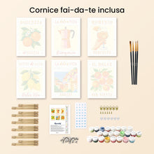 Carica l'immagine nel visualizzatore di Gallery, Mini Set Dipingere con i numeri 15x20cm (6 pezzi) - La Dolce Vita