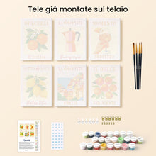 Carica l'immagine nel visualizzatore di Gallery, Mini Set Dipingere con i numeri 15x20cm (6 pezzi) - La Dolce Vita
