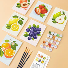 Carica l'immagine nel visualizzatore di Gallery, Mini Set Dipingere con i numeri 15x20cm (6 pezzi) - Frutti del Giardino
