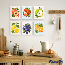 Carica l'immagine nel visualizzatore di Gallery, Mini Set Dipingere con i numeri 15x20cm (6 pezzi) - Frutti del Giardino