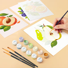 Carica l'immagine nel visualizzatore di Gallery, Mini Set Dipingere con i numeri 15x20cm (6 pezzi) - Frutti del Giardino