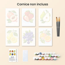 Carica l'immagine nel visualizzatore di Gallery, Mini Set Dipingere con i numeri 15x20cm (6 pezzi) - Frutti del Giardino