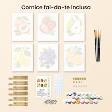 Carica l'immagine nel visualizzatore di Gallery, Mini Set Dipingere con i numeri 15x20cm (6 pezzi) - Frutti del Giardino