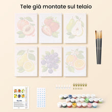 Carica l'immagine nel visualizzatore di Gallery, Mini Set Dipingere con i numeri 15x20cm (6 pezzi) - Frutti del Giardino