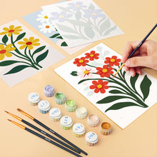 Carica l'immagine nel visualizzatore di Gallery, Mini Set Dipingere con i numeri 15x20cm (6 pezzi) - Fiori Moderni