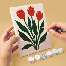 Carica l'immagine nel visualizzatore di Gallery, Mini Set Dipingere con i numeri 15x20cm (6 pezzi) - Fiori Moderni