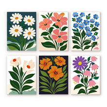 Carica l'immagine nel visualizzatore di Gallery, Mini Set Dipingere con i numeri 15x20cm (6 pezzi) - Fiori Grafici Figured'Art