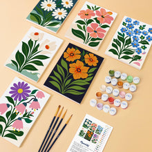 Carica l'immagine nel visualizzatore di Gallery, Mini Set Dipingere con i numeri 15x20cm (6 pezzi) - Fiori Grafici
