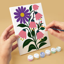 Carica l'immagine nel visualizzatore di Gallery, Mini Set Dipingere con i numeri 15x20cm (6 pezzi) - Fiori Grafici