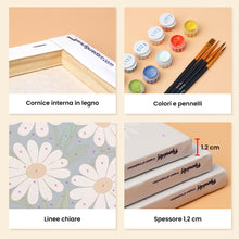 Carica l'immagine nel visualizzatore di Gallery, Mini Set Dipingere con i numeri 15x20cm (6 pezzi) - Fiori Grafici
