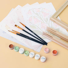 Carica l'immagine nel visualizzatore di Gallery, Mini Set Dipingere con i numeri 15x20cm (6 pezzi) - Fiori Pastello