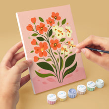 Carica l'immagine nel visualizzatore di Gallery, Mini Set Dipingere con i numeri 15x20cm (6 pezzi) - Fiori Pastello
