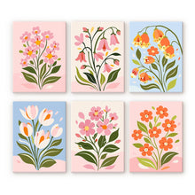 Carica l'immagine nel visualizzatore di Gallery, Mini Set Dipingere con i numeri 15x20cm (6 pezzi) - Fiori Primaverili Figured'Art