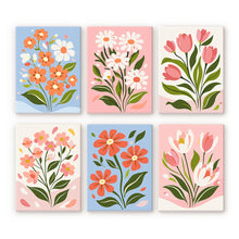 Carica l'immagine nel visualizzatore di Gallery, Mini Set Dipingere con i numeri 15x20cm (6 pezzi) - Fiori di Campo Figured'Art