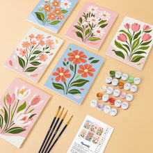 Carica l'immagine nel visualizzatore di Gallery, Mini Set Dipingere con i numeri 15x20cm (6 pezzi) - Fiori di Campo