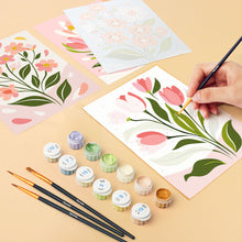 Carica l'immagine nel visualizzatore di Gallery, Mini Set Dipingere con i numeri 15x20cm (6 pezzi) - Fiori di Campo